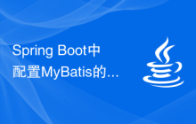 Spring Boot中配置MyBatis的实用指南
