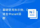 基础使用和示例：C语言中scanf函数