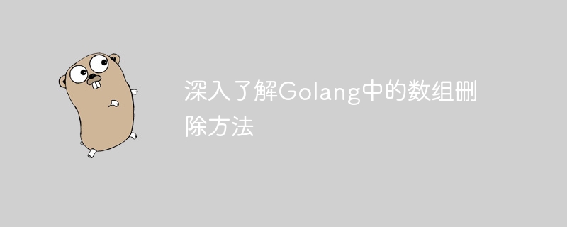 深入了解golang中的数组删除方法