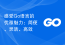 感受Go语言的优雅魅力：简便、灵活、高效