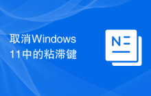取消Windows 11中的粘滞键