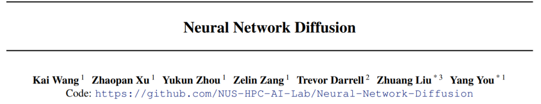 Using diffusion model to generate network parameters, LeCun praises You Yang’s team’s new research