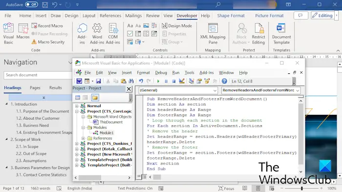 Comment supprimer l’en-tête et le pied de page dans Word ?