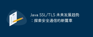 java ssl/tls 未来发展趋势:探索安全通信的新篇章