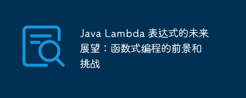 Java Lambda 表达式的未来展望：函数式编程的前景和挑战