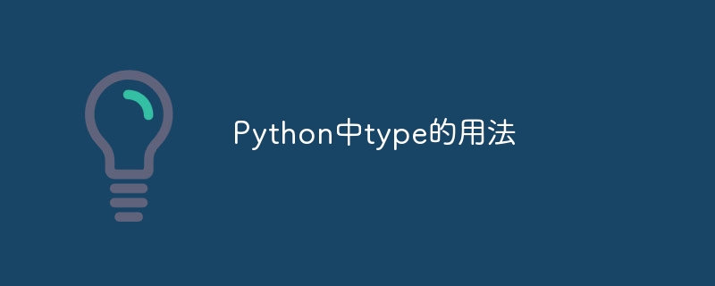 Using Pythons type function