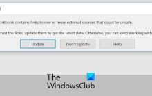 此工作簿包含指向一个或多个可能不安全的外部源的链接
