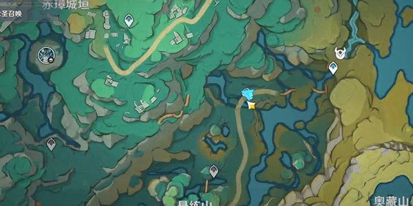 The location of the treasure chest in Original God