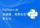 PyCharm 的快捷键：简易改变字体大小