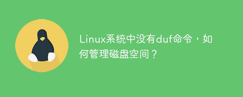 Linux 시스템에서 duf 명령 없이 디스크 공간을 효과적으로 관리하는 방법은 무엇입니까?