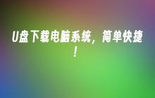 U盘下载电脑系统,简单快捷!