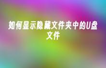 如何显示隐藏文件夹中的U盘文件