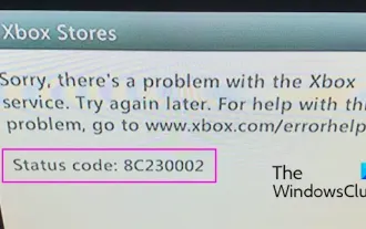 Beheben Sie den Xbox-Fehlercode 8C230002