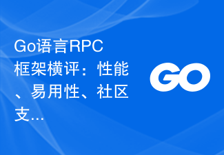 Évaluation du framework RPC du langage Go : performances, facilité d'utilisation, comparaison du support communautaire
