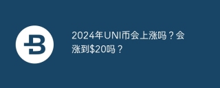 2024年UNI币会上涨吗？会涨到$20吗？