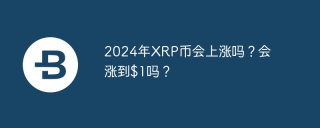 2024年XRP币会上涨吗？会涨到$1吗？