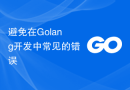 避免在Golang开发中常见的错误