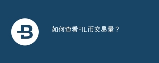 如何查看FIL币交易量？