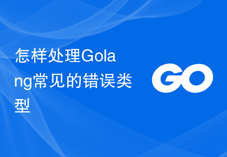 怎麼處理Golang常見的錯誤類型