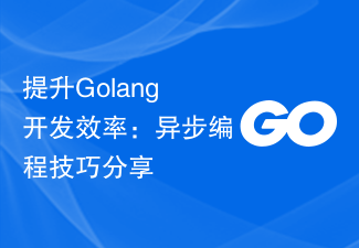 提升Golang开发效率：异步编程技巧分享