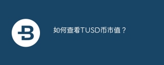 如何查看TUSD币市值？