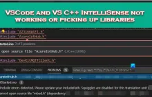 VSCode和VS C++IntelliSense无法工作或拾取库