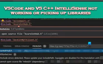 VSCode und VS C++ IntelliSense funktionieren nicht oder rufen keine Bibliotheken auf
