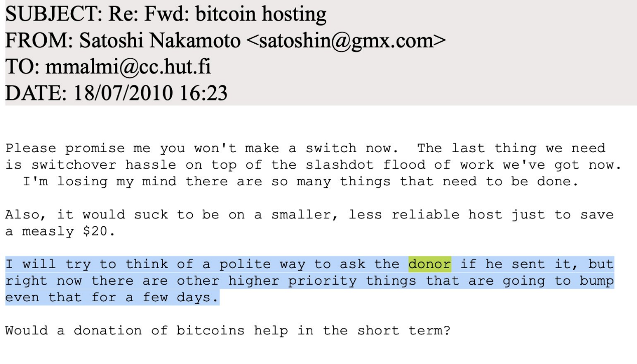 Analyse des premiers emails de Satoshi Nakamoto : quelle a été la contribution du « mystérieux donateur » derrière Satoshi Nakamoto ?