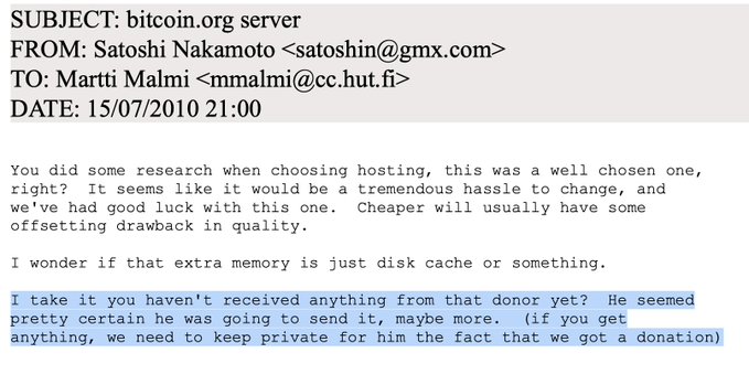 Analyse des premiers emails de Satoshi Nakamoto : quelle a été la contribution du « mystérieux donateur » derrière Satoshi Nakamoto ?