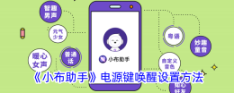 小布助手电源键唤醒在哪设置