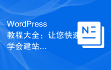 WordPress教程大全：让您快速学会建站技巧