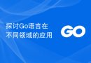探讨Go语言在不同领域的应用