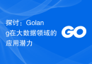 探讨：Golang在大数据领域的应用潜力