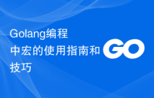 Golang编程中宏的使用指南和技巧