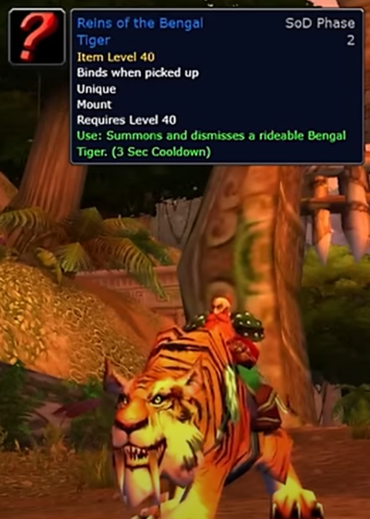 Warcraft Exploration Server: The world’s first Bengal tiger dropped? How to obtain decryption