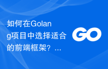如何在Golang项目中选择适合的前端框架？