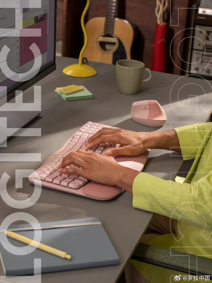 主打人体工学，罗技发布 Lift 人体工学垂直鼠标左手版、粉色系 Wave Keys 键盘