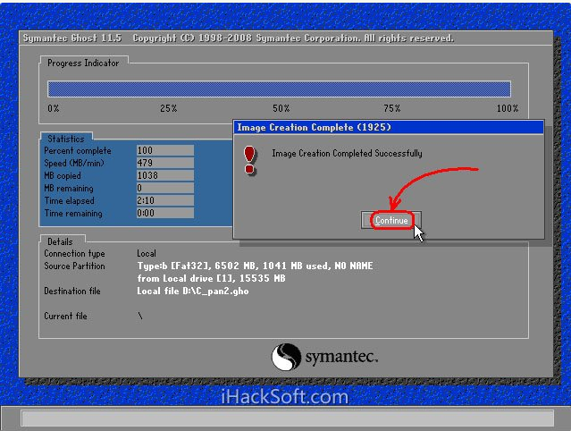 Bagaimana untuk membuat sandaran sistem dengan tutorial sandaran hantu-hantu