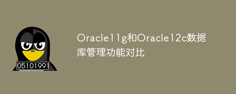 Oracle11g와 Oracle12c의 데이터베이스 관리 기능 비교