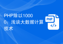 PHP除以10000：浅谈大数据计算技术