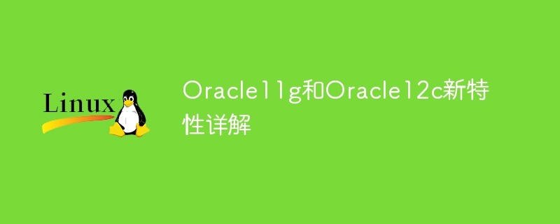 Oracle11g和Oracle12c新功能詳解