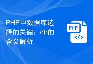 PHP中数据库选择的关键：db的含义解析