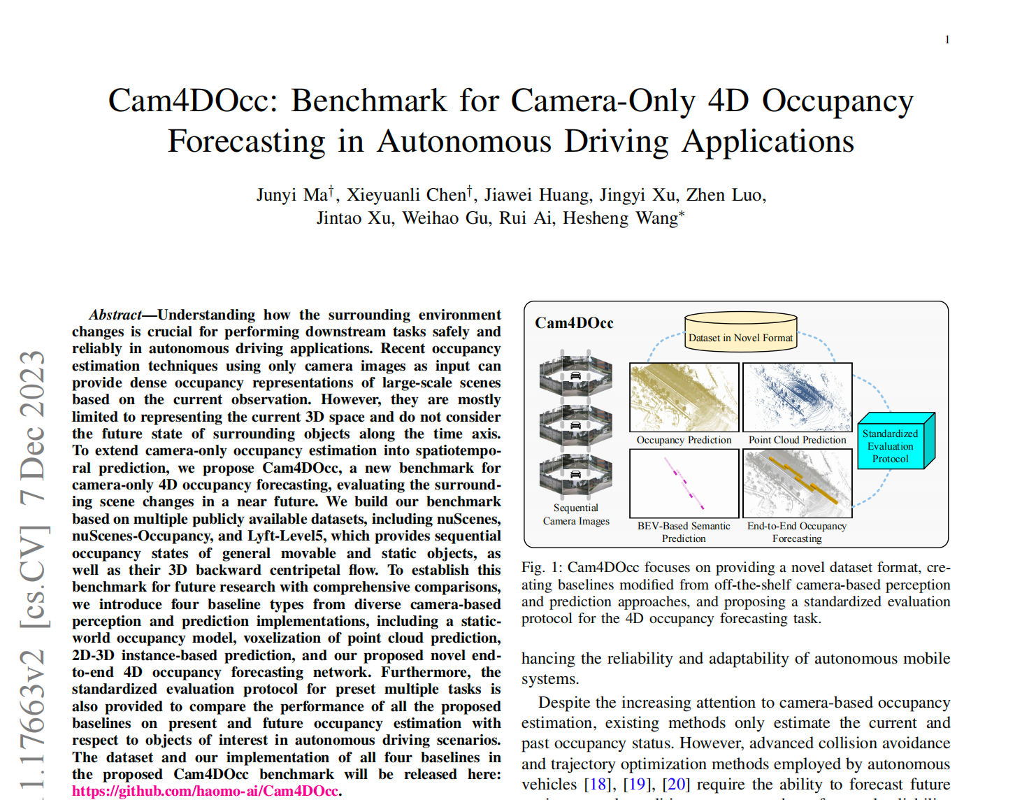 Haomo Cam4DOcc が CVPR2024 に選ばれました: 4D ネットワーク予測にカメラのみを使用し、自動運転に空間と時間を予測する機能を提供します