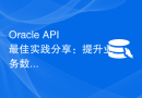 Oracle API最佳实践分享：提升业务数据处理效率