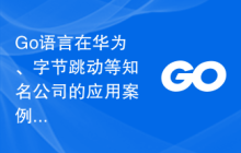 Go语言在华为、字节跳动等知名公司的应用案例解析