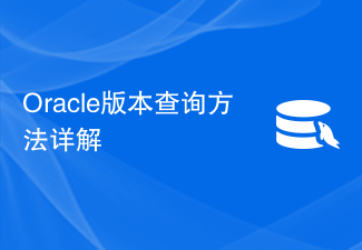 Explication détaillée de la méthode de requête de version Oracle