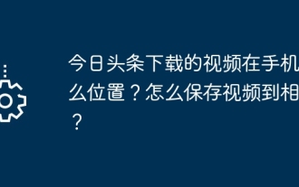 今日頭條下載的影片在手機什麼位置?怎麼保存影片到相簿?