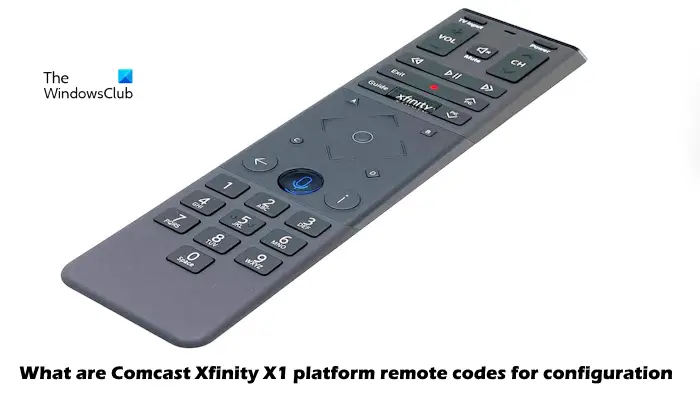 康卡斯特Xfinity X1平台的远程配置代码是什么