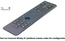康卡斯特Xfinity X1平台的远程配置代码是什么