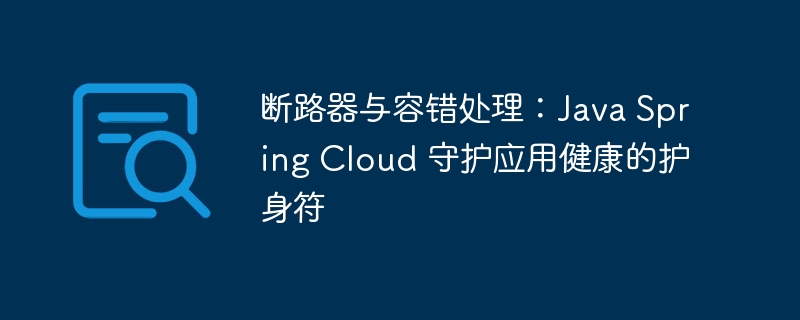 断路器与容错处理：Java Spring Cloud 守护应用健康的护身符